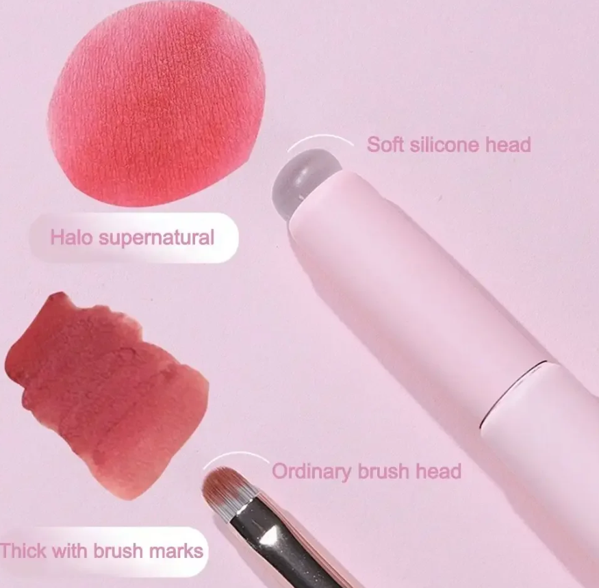 Silikon-Lippenpinsel mit Kappe, Concealer-Pinsel, Lippenbalsam- und Lipgloss-Pinsel, Make-up-Pinsel, wiederverwendbarer Lippenstiftapplikator für perfektes Make-up, einfach aufzutragen, Beauty-Pinsel, Reise- und tragbare Maniküre-Werkzeuge