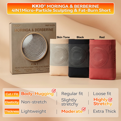 IT👩‍⚕️Negozio Ufficiale del Marchio | ✅KKIO® 2026 Shorts Modellanti e Bruciagrassi 4-in-1 con Microparticelle, Moringa e Berberina