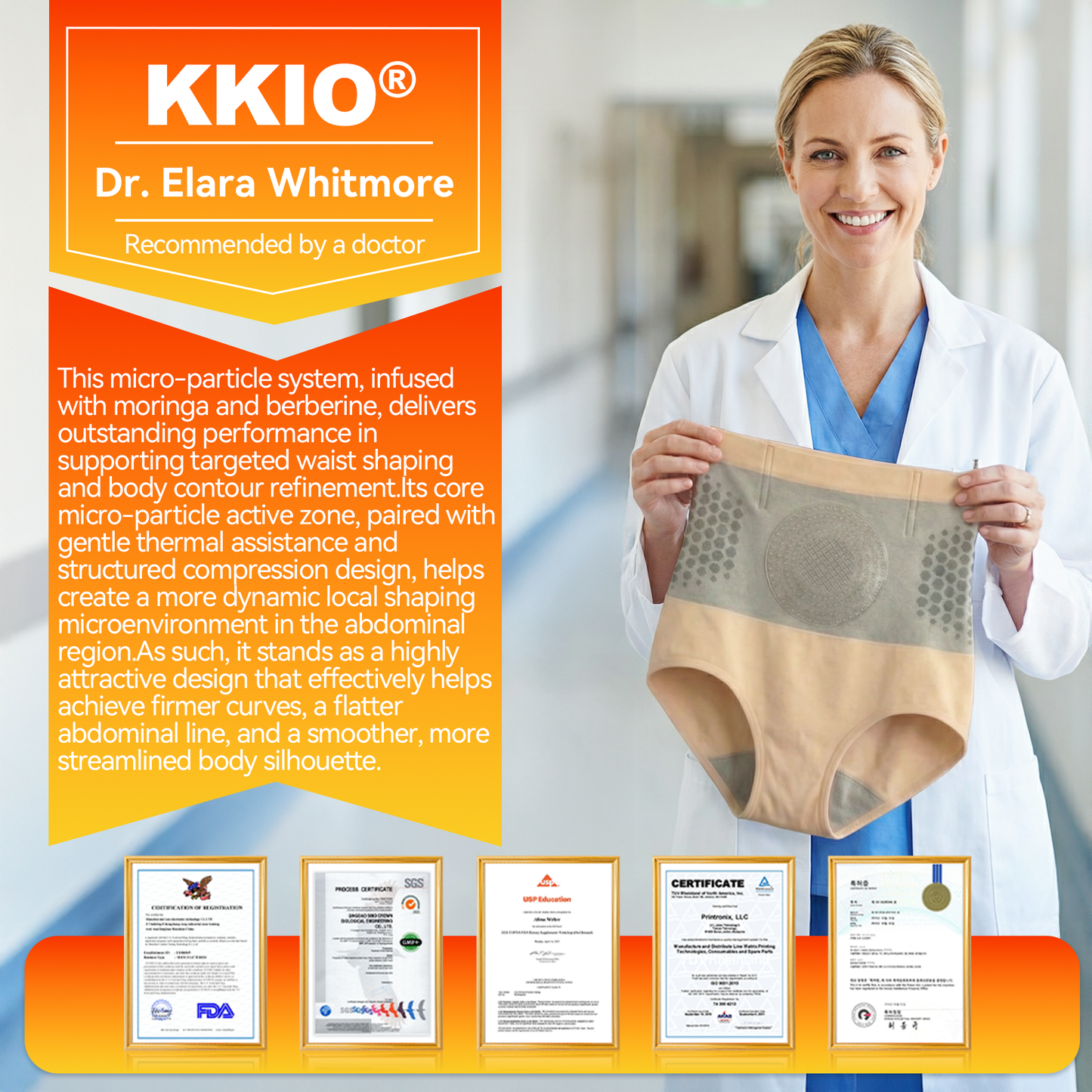 IT👩‍⚕️Negozio Ufficiale del Marchio | ✅KKIO® 2026 Shorts Modellanti e Bruciagrassi 4-in-1 con Microparticelle, Moringa e Berberina