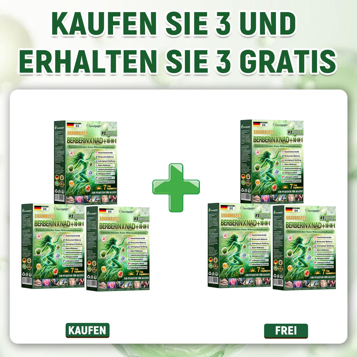 Offizieller Shop | 🍀 CareUplift® Stoffwechsel-Pflaster mit Braunalgenextrakt & Berberin | ✅ 1× täglich | 🔥 Unterstützt Fettabbau & natürliche Gewichtsabnahme
