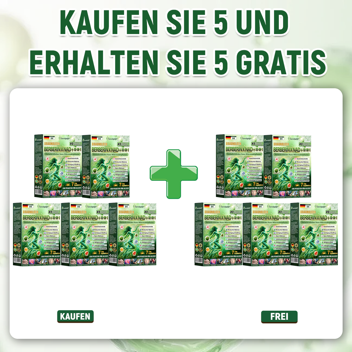 Offizieller Shop | 🍀 CareUplift® Stoffwechsel-Pflaster mit Braunalgenextrakt & Berberin | ✅ 1× täglich | 🔥 Unterstützt Fettabbau & natürliche Gewichtsabnahme