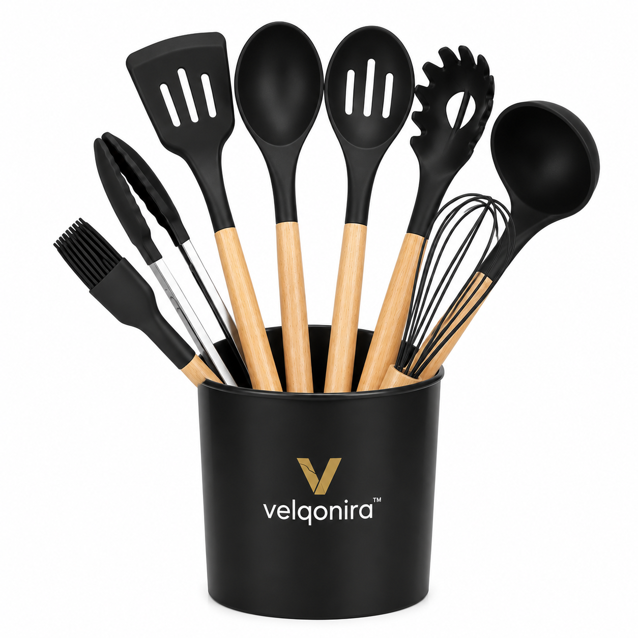 velqonira™ HeatGuard Silicone Cooking Utensil Set