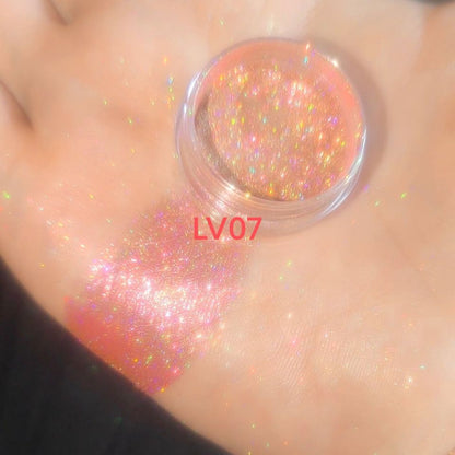 Laser-Regenbogen-Highlighter-Puder mit Farbwechsel-Perleffekt