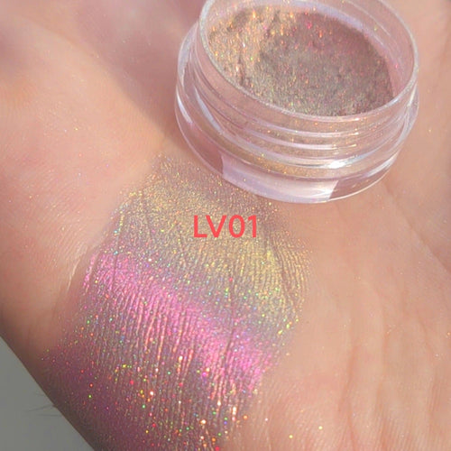 Laser-Regenbogen-Highlighter-Puder mit Farbwechsel-Perleffekt