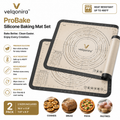velqonira™ ProBake Silicone Baking Mat Set