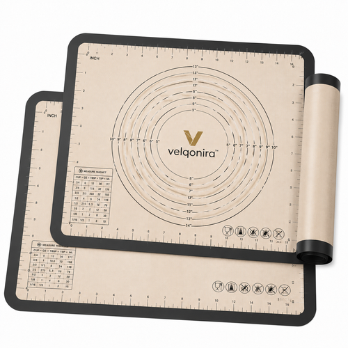 velqonira™ ProBake Silicone Baking Mat Set