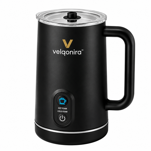 velqonira™ FreshFlow Electric Milk Frother & Coffee Mixer