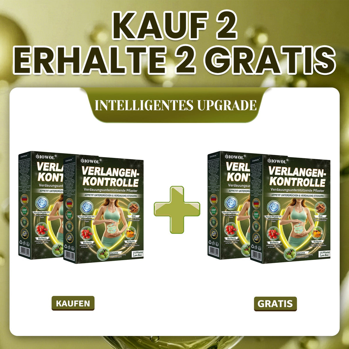 IOWOL ® APPETITKONTROLLPFLASTER! KEINE PILLEN & KEIN HUNGER & KEIN KAMPF & 100% ERGEBNISSE.