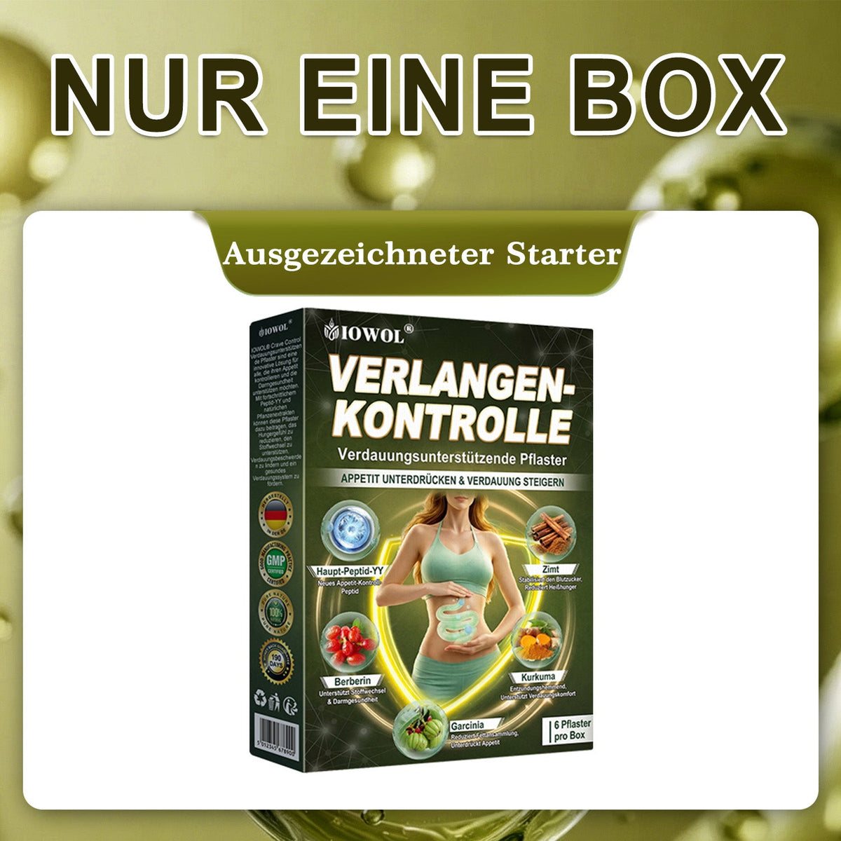IOWOL ® APPETITKONTROLLPFLASTER! KEINE PILLEN & KEIN HUNGER & KEIN KAMPF & 100% ERGEBNISSE.