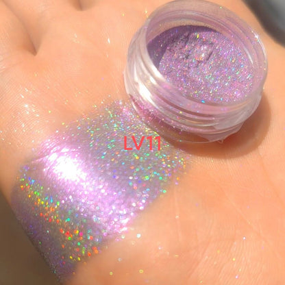 Laser-Regenbogen-Highlighter-Puder mit Farbwechsel-Perleffekt