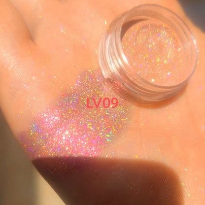 Laser-Regenbogen-Highlighter-Puder mit Farbwechsel-Perleffekt