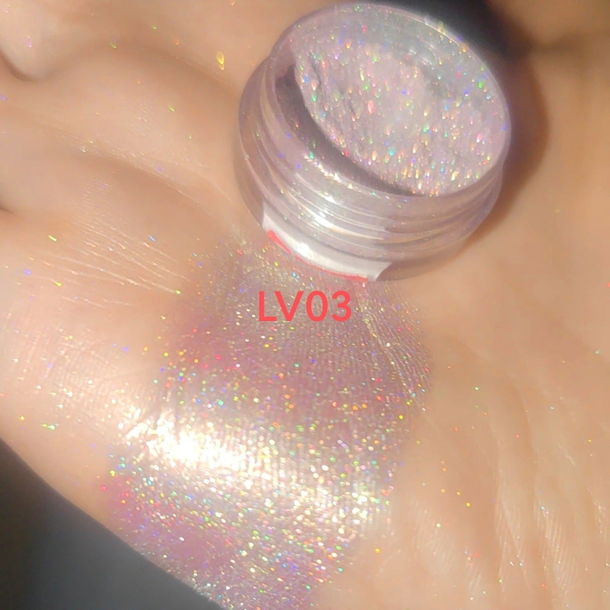Laser-Regenbogen-Highlighter-Puder mit Farbwechsel-Perleffekt