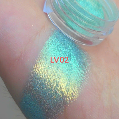 Laser-Regenbogen-Highlighter-Puder mit Farbwechsel-Perleffekt